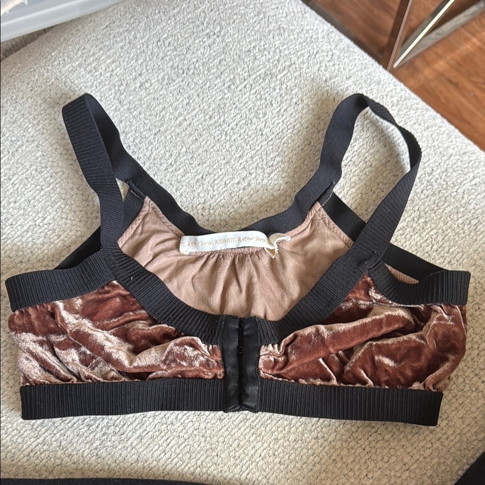 Rodarte Velvet Brown Bralette